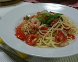 小エビとミニトマトの冷製パスタ作り方8写真