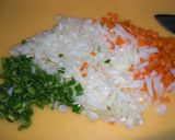 サンマ蒲焼缶で作るパラパラ野菜チャーハン作り方1写真