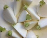 カブと明太子の煮物作り方1写真