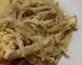 節約♡めんつゆマヨ味のもやし卵炒め♡作り方4写真