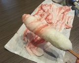 肉巻きおにぎり～ 食べやすいスティック型作り方2写真