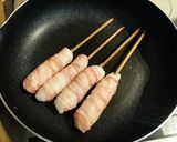 肉巻きおにぎり～ 食べやすいスティック型作り方3写真
