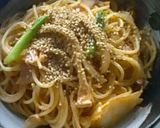 キムチの味噌マヨスパゲティ作り方3写真