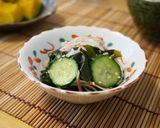 さっぱり☆茗荷と胡瓜と和布の寿司酢和え作り方4写真