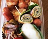 お弁当にピッタリ!☆薄焼き卵のハム巻き☆作り方2写真