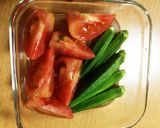 レンジで時短！オクラとトマトの冷しおでん作り方4写真