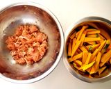 かぼちゃと豚こまのかき揚げ作り方1写真