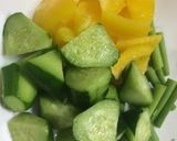 胡瓜と牛肉のオイスターソース炒め作り方1写真