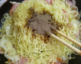 魚肉ソーセージとキャベツの焼きそば作り方9写真