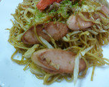 魚肉ソーセージとキャベツの焼きそば作り方12写真