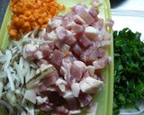 鶏とゴボウの炒飯作り方1写真
