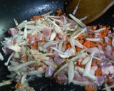 鶏とゴボウの炒飯作り方3写真