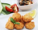バジルレモン香る♪豆腐入りふわふわ鶏団子作り方3写真