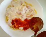 市販のミートソースで☆パスタグラタン作り方8写真