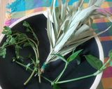 野草を楽しむ～露草とﾊﾟﾌﾟﾘｶのサラダ作り方1写真