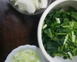東京小松菜の江戸前カレーつけ麺蕎麦作り方1写真