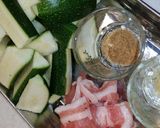 ズッキーニと豚肉のダシダ炒め作り方1写真