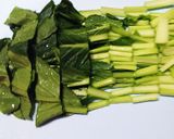簡単！小松菜と油揚げの煮物作り方1写真