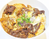 簡単とろとろ半熟卵とじ牛丼♪作り方7写真