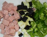 夏野菜とランチョンミートのたこ焼き作り方2写真