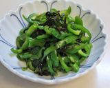 １人分！レンジで！ピーマンの塩こんぶあえ作り方2写真