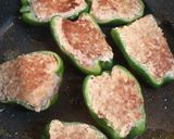 ♪肉詰めピーマンの照焼♪作り方5写真