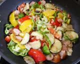 たっぷり野菜とウィンナーのナポリタン作り方5写真