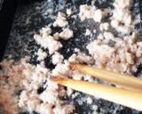 一歳＊鶏そぼろ丼作り方1写真