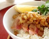 玉ねぎたっぷり【和風ステーキ丼】作り方5写真