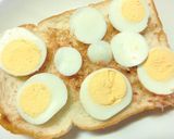玉葱×茹で卵のトースト　和風ソース味。作り方2写真