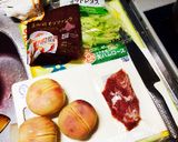桃と生ハムのサラダ作り方1写真