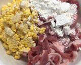 【夏おかず】とうもろこしと豚揚げ。作り方2写真