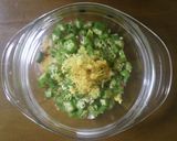 レンチン鶏そぼろ♪ひじきオクラえのきいり作り方1写真