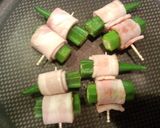 オクラのベーコン巻き作り方4写真