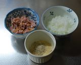黄金チャーハンの☆しっとりお握り作り方1写真