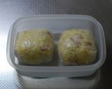 黄金チャーハンの☆しっとりお握り作り方16写真