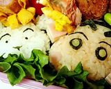 クレヨンしんちゃん&シロ♡キャラ弁作り方1写真