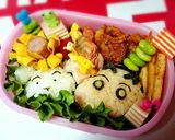 クレヨンしんちゃん&シロ♡キャラ弁作り方3写真