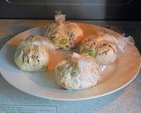 レンジで簡単！豆腐のヘルシー五目茶巾作り方7写真