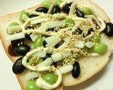 ソース味もｲｲﾈ⋆枝豆×黒豆のトースト作り方3写真