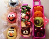 簡単キャラ弁 エルモ クッキーモンスター作り方7写真