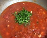タコとクリームチーズのトマトソースパスタ作り方4写真