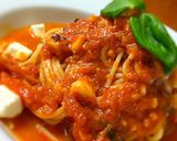 タコとクリームチーズのトマトソースパスタ作り方8写真