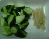豚肉と胡瓜のチリソース炒め☆作り方1写真