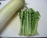 大根の茎とジャコのゴマ油炒め☆ﾟ'･:*作り方1写真