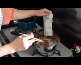 介護食【牛丼の素で簡単！牛玉雑炊】作り方2写真