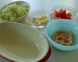 ✿レンジで✿　千切りキャベツの重ね煮作り方1写真
