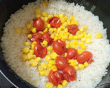 プチトマトと枝豆とコーンの炊き込みご飯作り方4写真