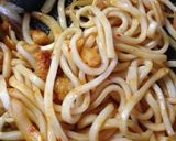 激安☆カリカリ鶏皮のピリ辛焼きうどん作り方10写真