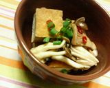 厚揚げときのこの☆ピリ辛バター醤油炒め♪作り方5写真